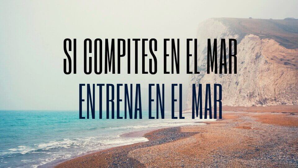 si compites en el mar entrena en el mar todo el año triatlones travesias a nado jorge guzman entrenador natacion sitges barcelona